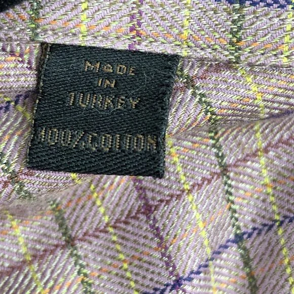 Talbots Purple Plaid Button-up Shirt | Made in Turkey - Picture 2 of 6